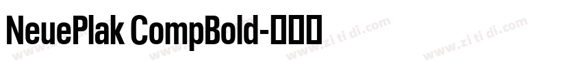 NeuePlak CompBold字体转换